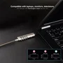 Tooq Cable de Seguridad Tipo NANO con Combinación, 1,5m, Gris Oscuro